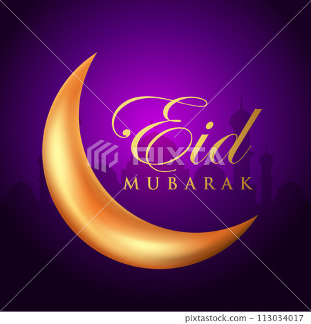 Vector Eid al-Fitr, Ramadhan decoration, Islamic background decorative greeting card 113034017