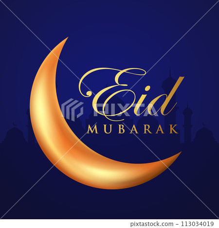 Vector Eid al-Fitr, Ramadhan decoration, Islamic background decorative greeting card 113034019