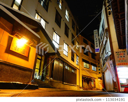 From the night scene of Hijiori Onsen, Okura Village, Yamagata Prefecture From the night scene of Hijiori Onsen, Okura Village, Yamagata Prefecture 113034191