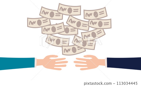 兩個人手上有很多鈔票 113034445