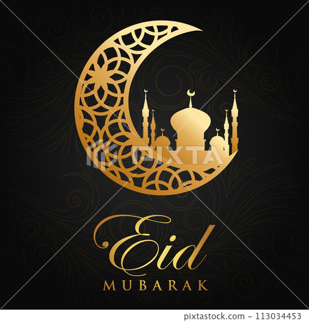 Vector Eid al-Fitr, Ramadhan decoration, Islamic background decorative greeting card 113034453