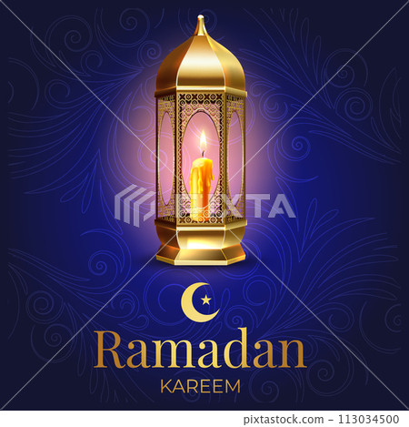 Vector Eid al-Fitr, Ramadhan decoration, Islamic background decorative greeting card Vector Eid al-Fitr, Ramadhan decoration, Islamic background decorative greeting card 113034500