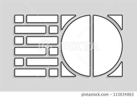 Template collage of fourteen frames, images, photo 113034863