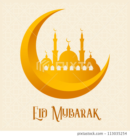 Vector Eid al-Fitr, Ramadhan decoration, Islamic background decorative greeting card 113035254