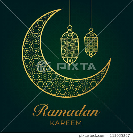 Vector Eid al-Fitr, Ramadhan decoration, Islamic background decorative greeting card 113035267
