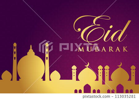 Vector Eid al-Fitr, Ramadhan decoration, Islamic background decorative greeting card Vector Eid al-Fitr, Ramadhan decoration, Islamic background decorative greeting card 113035281