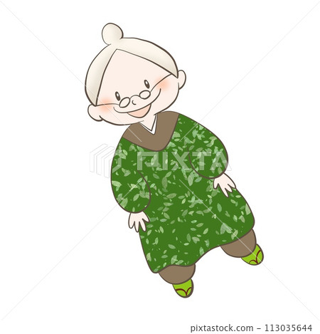 奶奶的可愛插畫 113035644