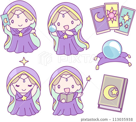 Deformed character fortune teller set 113035938