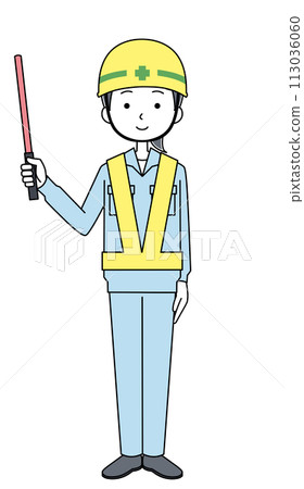 建築工地一名男工人的頭盔插圖 建築工地一名男工人的頭盔插圖 113036060