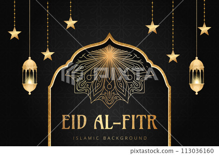 Vector Eid al-Fitr, Ramadhan decoration, Islamic background decorative greeting card 113036160