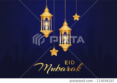 Vector Eid al-Fitr, Ramadhan decoration, Islamic background decorative greeting card Vector Eid al-Fitr, Ramadhan decoration, Islamic background decorative greeting card 113036187