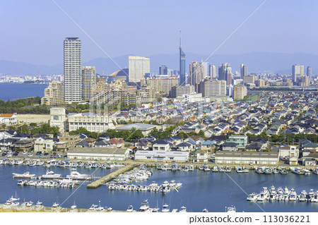 Beautiful cityscape of Fukuoka Beautiful cityscape of Fukuoka 113036221