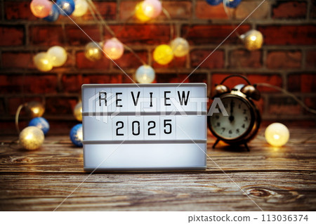 Review 2025 text in light box with alarm clock and LED cotton balls decoration Review 2025 text in light box with alarm clock and LED cotton balls decoration 113036374