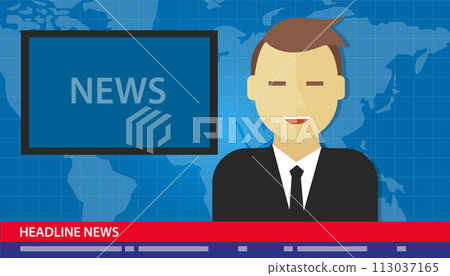 anchor man news headline breaking tv 113037165