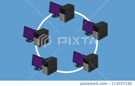 ring network topology LAN design networking hardware connected 113037186