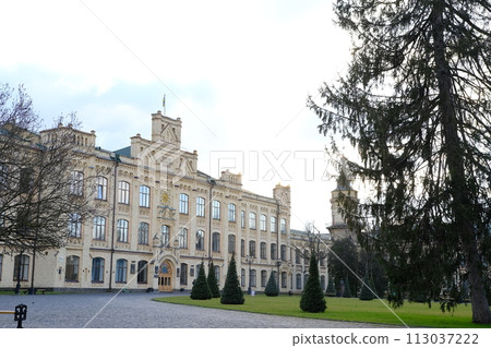 Kyiv, Ukraine - March 14, 2024. Park of National Technical University of Igor Sikorsky Polytechnic Institute in Kyiv, Ukraine 113037222