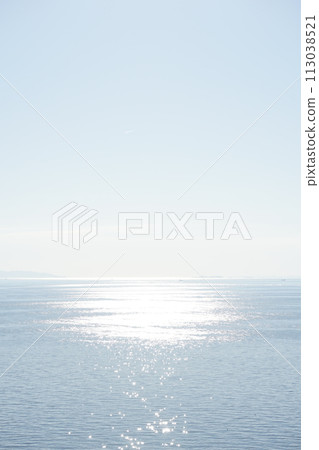 Calm sea, sparkling horizon 113038521