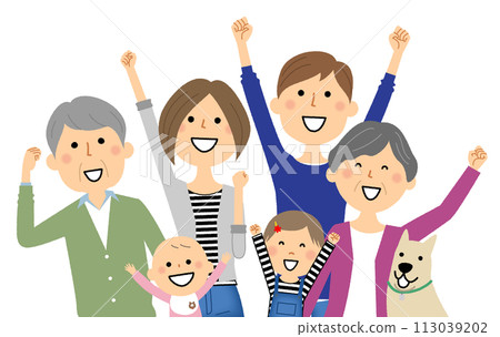 三代家庭舉起武器 三代家庭舉起武器 113039202