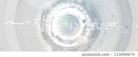 Abstract Artificial intelligence. Cloud computing. Machine learning. Technology web background. Virtual concept futuristic background 113040674