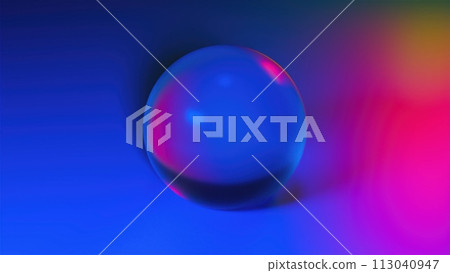 Abstract blue sphere 113040947