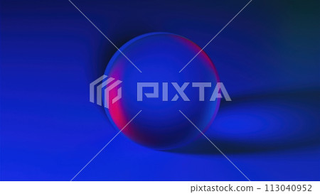 Abstract blue sphere 113040952