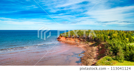 Rocky Shore on the Atlantic Ocean. Prince Edward Island, Canada 113041124