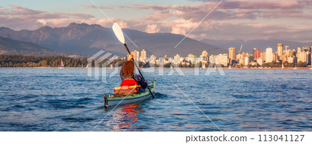 Kayaking in Vancouver, BC, Canada 113041127