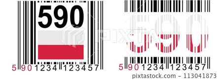 Bar code corresponding to Polish products - promotion of the purchase of Polish creations. 113041873