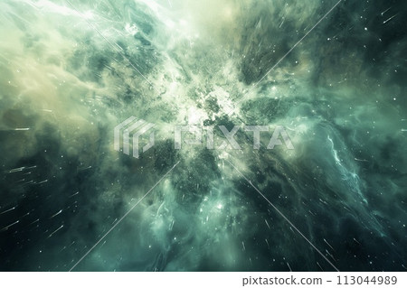 Majestic Green and Black Space Filled With Stars Majestic Green and Black Space Filled With Stars 113044989