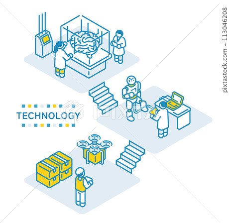 technology isometric 113046208