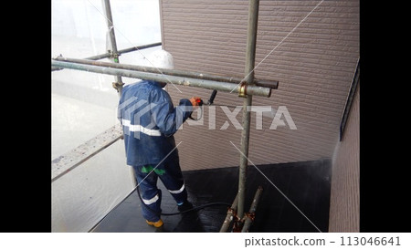 Exterior wall roof painting work 113046641