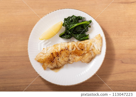 Grilled cod in butter and soy sauce Grilled cod in butter and soy sauce 113047223