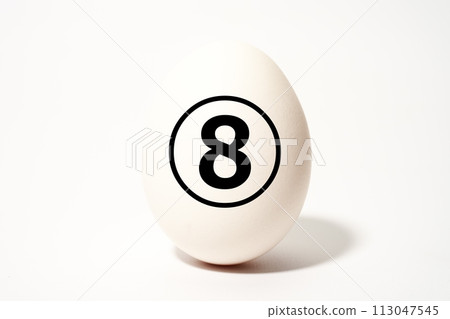 White egg symbol character image material 113047545