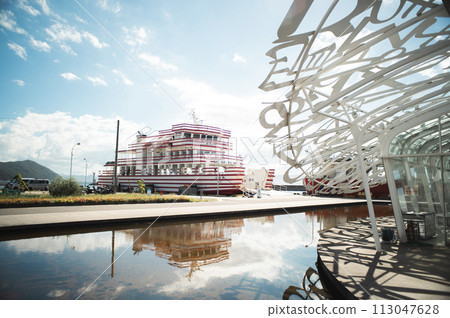 Scenery of Ogi Port on Ogijima, an island off the coast of Takamatsu City, Kagawa Prefecture 113047628