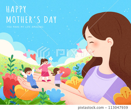 Mothers day greeting card 113047939