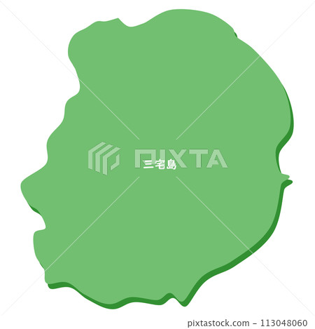 The shape of Miyakejima (Tokyo) The shape of Miyakejima (Tokyo) 113048060