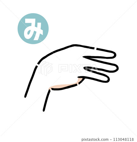 Sign language finger character "mi" 113048118