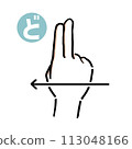 Sign language finger character “do” 113048166