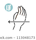 Sign language finger character “bo” 113048173