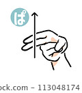 Sign language finger character “pa” 113048174