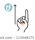 Sign language finger character “pi” 113048175