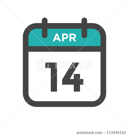 April 14 Calendar Day or Calender Date for Deadline or Appointment 113048192