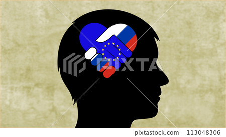 Russia and Europe shake hands in hopes of a swift ceasefire and peace 113048306