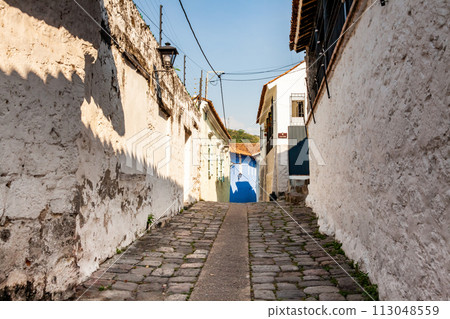 Famous historical street of traps located in the historic center of the heritage town of Honda in the department of Tolima in Colombia Famous historical street of traps located in the historic center of the heritage town of Honda in the department of Tolima in Colombia 113048559
