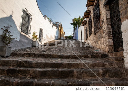 Beautiful antique streets of the Heritage Town of Honda located in the department of Tolima in Colombia. Zaldua Hill 113048561