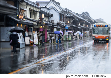 Kawagoe cityscape in the rain 1 Kawagoe cityscape in the rain 1 113048876