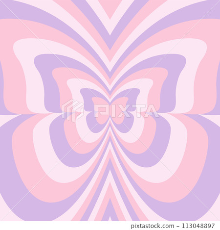 retro butterfly tunnel background illustration 113048897