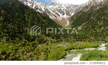 上高地的梓河和穗高山脈 上高地的梓河和穗高山脈 113049022