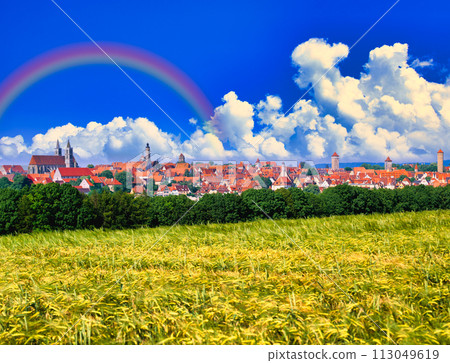 Beautiful scenery of the World Heritage site of Rothenburg Beautiful scenery of the World Heritage site of Rothenburg 113049619