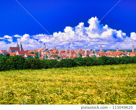 Beautiful scenery of the World Heritage site of Rothenburg Beautiful scenery of the World Heritage site of Rothenburg 113049620